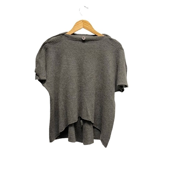 Alice + Olivia 100% Cashmere Convertible Sweater In Brown - Picture 3 of 7